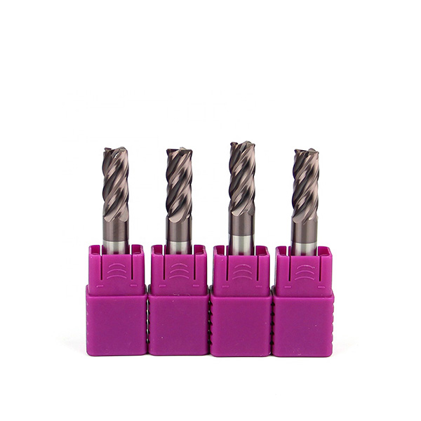 Fraise à 4 coins en carbure monobloc HRC60